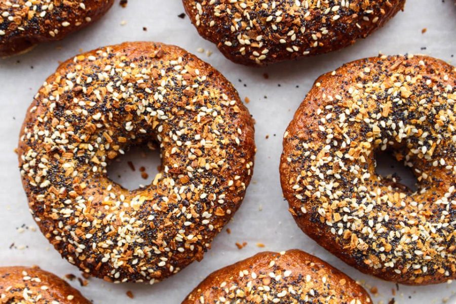 Whole Wheat Everything Bagels Salt and Sugar