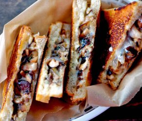 Grilled Cheese Sandwiches with Sautéed Mushrooms