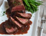 Roast Beef Tenderloin with Wine Sauce