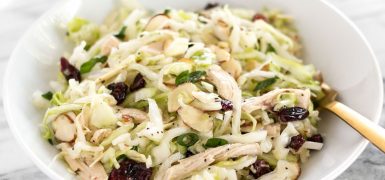 Chicken and Cranberry Salad with Lemon Poppy Seed Dressing