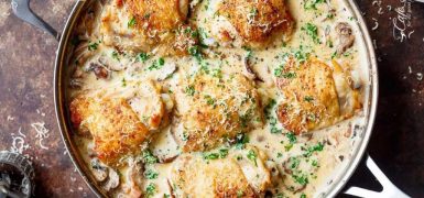 Creamy Parmesan Herb Chicken Mushroom
