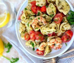 Easy Pesto Shrimp Tortellini Salad