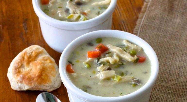 Homemade Creamy Chicken Noodle Soup