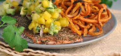 Jamaican Jerk Salmon with Fresh Mango Salsa