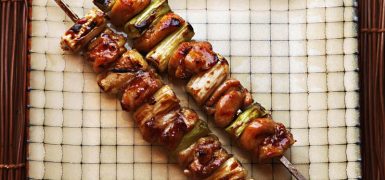 Japanese Chicken Skewers With Scallion