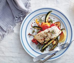One Pan Roasted Fish and Vegetables