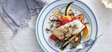 One Pan Roasted Fish and Vegetables