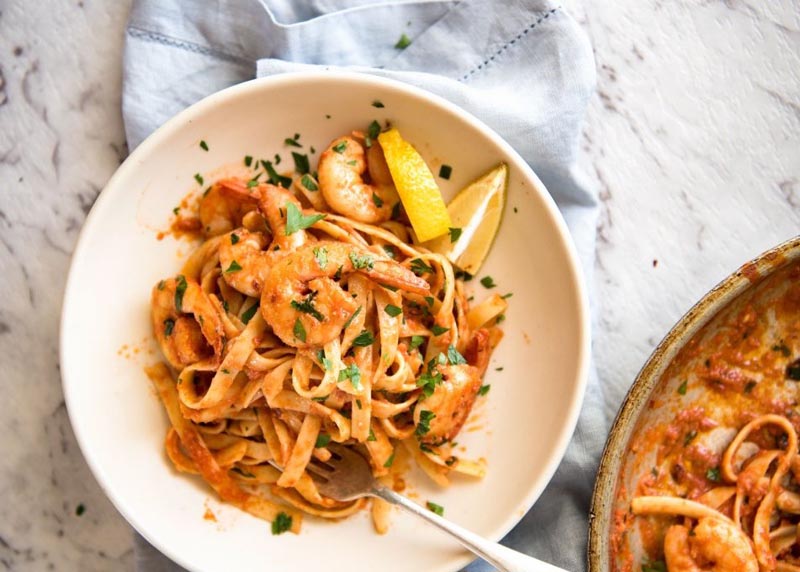 Spicy Chilli Prawn Pasta Salt and Sugar