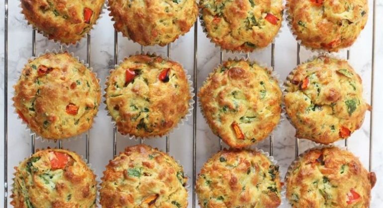 Spinach and Cheese Muffins