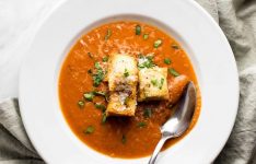 Tomato Soup with Herbed Croutons