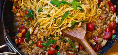 Tomato Crab Spaghetti