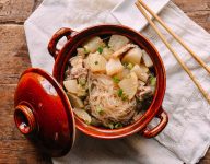 Braised Daikon with Salted Pork and Glass Noodles