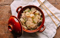 Braised Daikon with Salted Pork and Glass Noodles