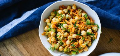 Chickpea Salad with Carrots and Dill