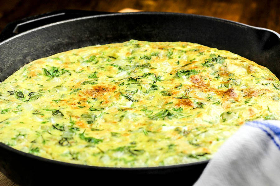 Parmesan, Herb & Garlic Frittata Recipe Salt and Sugar