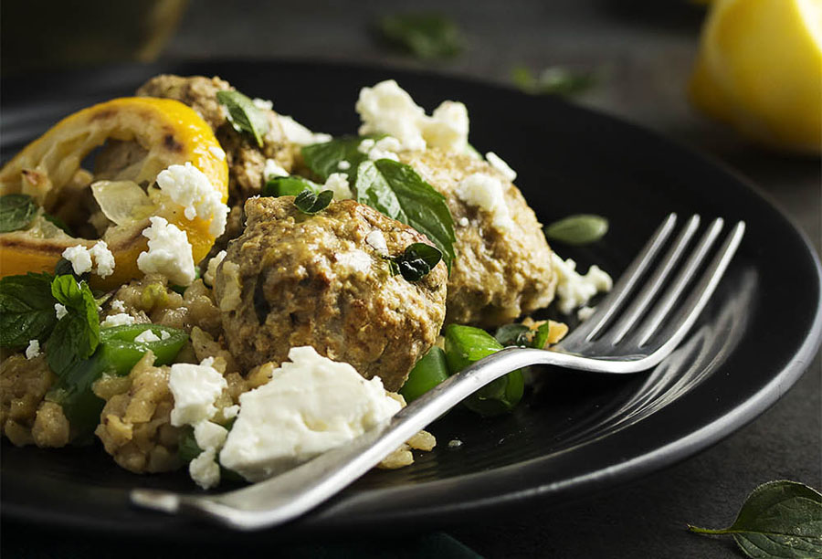 Greek Lamb Meatballs and Rice Salt and Sugar