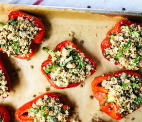 Lentil and Couscous Stuffed Peppers