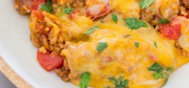 One Pot Cheesy Mexican Beef and Rice