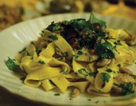 Mushroom Pasta with Italian Sausage