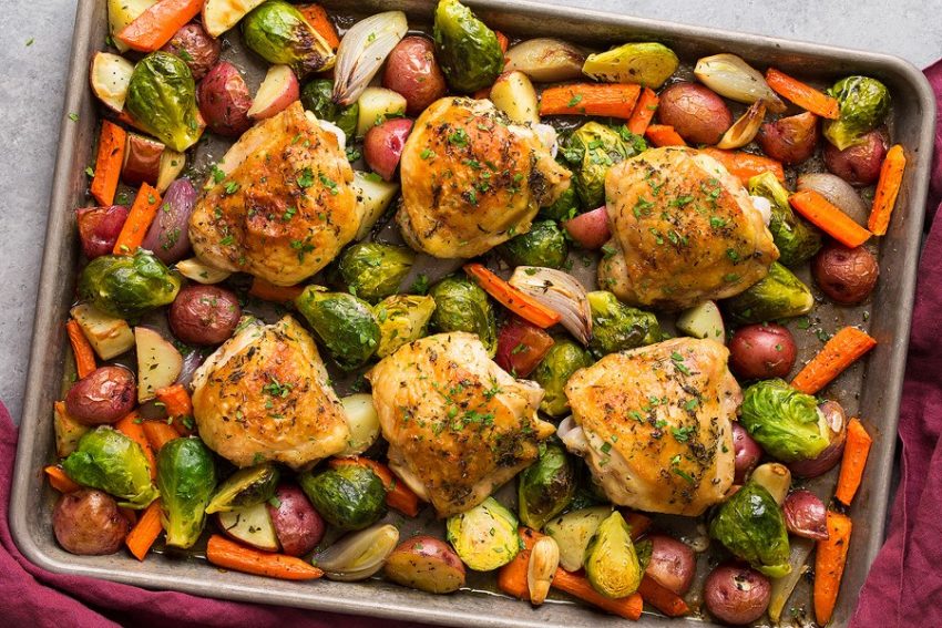 Sheet Pan Roasted Chicken with Root Vegetables | Salt and Sugar