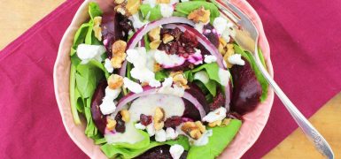Spinach and Roasted Beet Salad