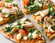 Spinach and Feta Pita Pizza