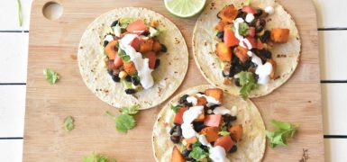 Barbecue Spiced Sweet Potato and Black Beans Tacos