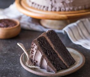 Dark Chocolate Cake With Whipped Cream Frosting