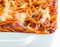 Easy Baked Spaghetti Recipe with Mozzarella