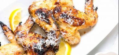 Lemon Garlic Grilled Chicken Wings