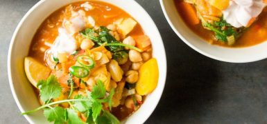 Moroccan-Spiced Sweet Potato and Chickpea Stew