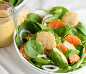 Orange and Avocado Salad with Parmesan Crisps