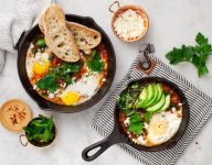 Shakshuka with Spinach and Harissa