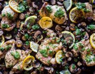 Sheet Pan Garlic Lemon Chicken and Mushrooms