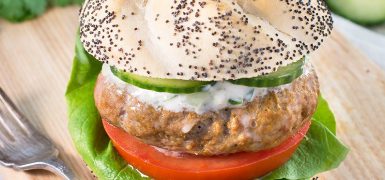 Spiced Lamb Burgers with Cucumber & Mint Raita