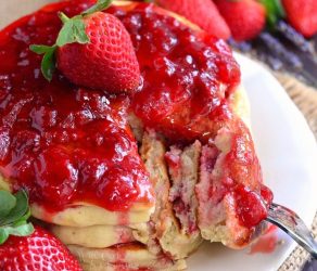 Strawberry Lavender Pancakes