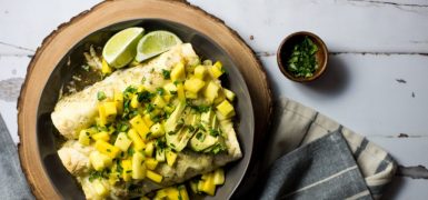 Tropical Chipotle Chicken Enchiladas