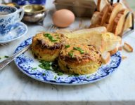 Twice Baked Cheese & Chive Breakfast Soufflés