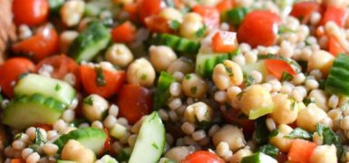 Whole Wheat Couscous and Chickpea Tabbouleh