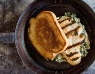 Grilled Chicken and Spinach Artichoke Dip Melt