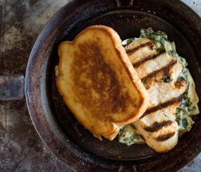 Grilled Chicken and Spinach Artichoke Dip Melt