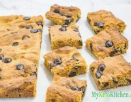 Low Carb Chocolate Chip Peanut Butter Blondies