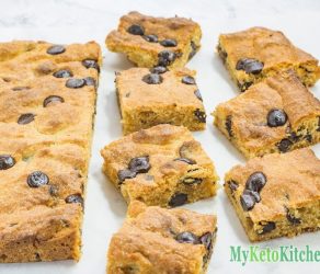 Low Carb Chocolate Chip Peanut Butter Blondies