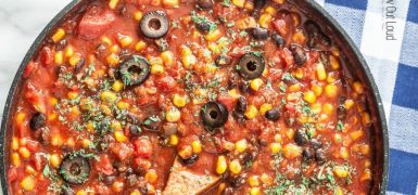 Mexican Style Cheesy Ravioli Bake