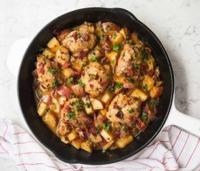 One Pan Dijon Chicken and Potatoes