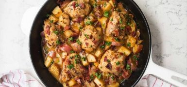 One Pan Dijon Chicken and Potatoes