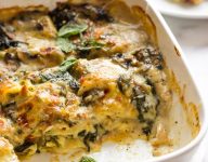 Chicken Mushroom and Spinach Lasagna