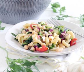 Greek Pasta Salad with Herb Vinaigrette