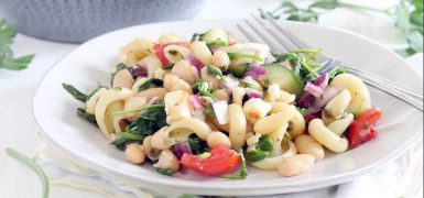 Greek Pasta Salad with Herb Vinaigrette