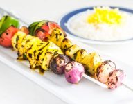 Grilled Saffron Chicken Kebabs